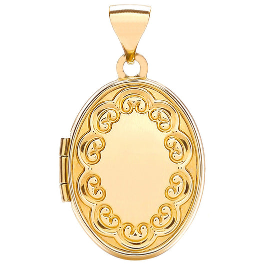 Yellow Gold Oval Shaped Locket
