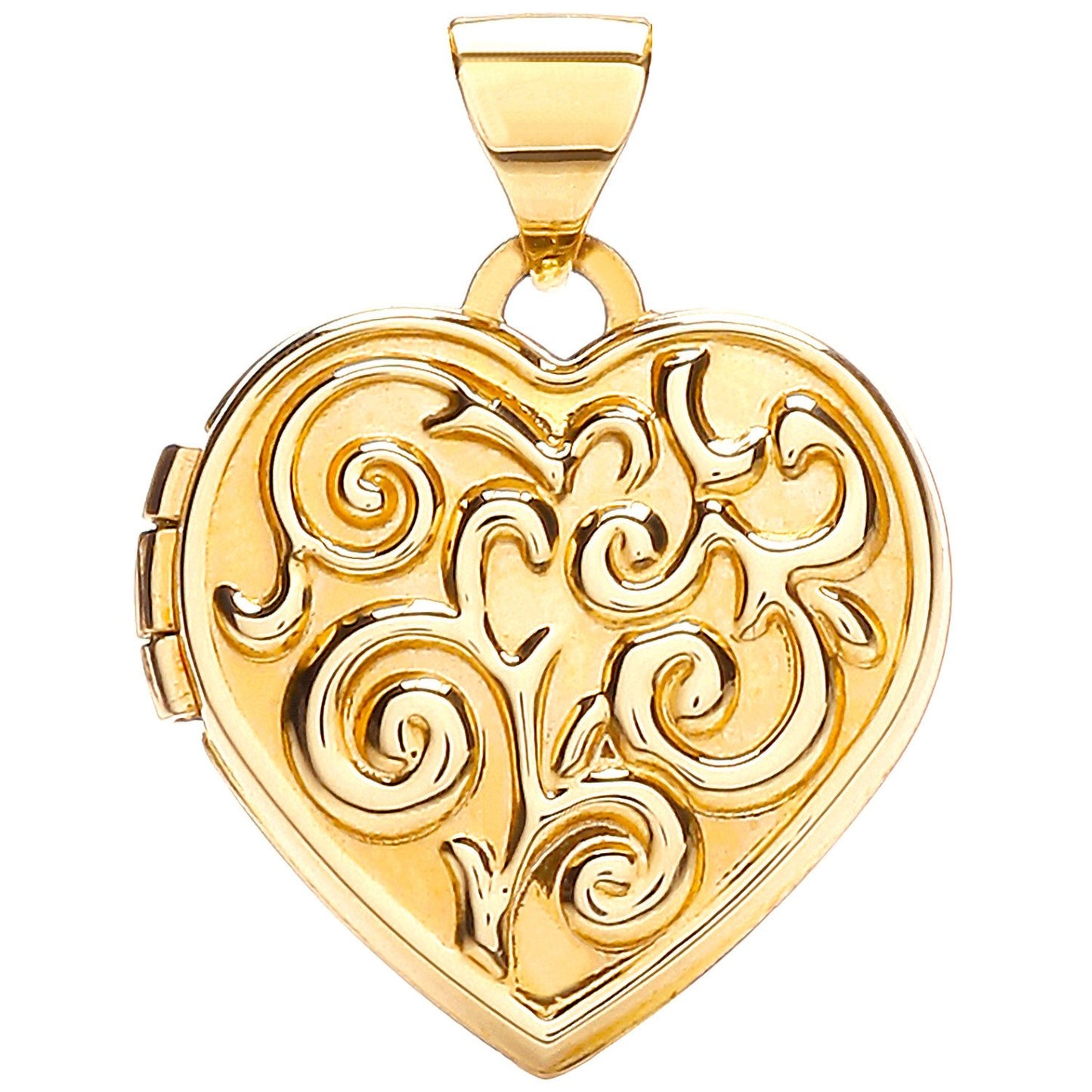 Yellow Gold Heart Shape Locket with Design - Luxury Watch - Certified Authentic - Swiss Made – Luxury Watch by Imperia