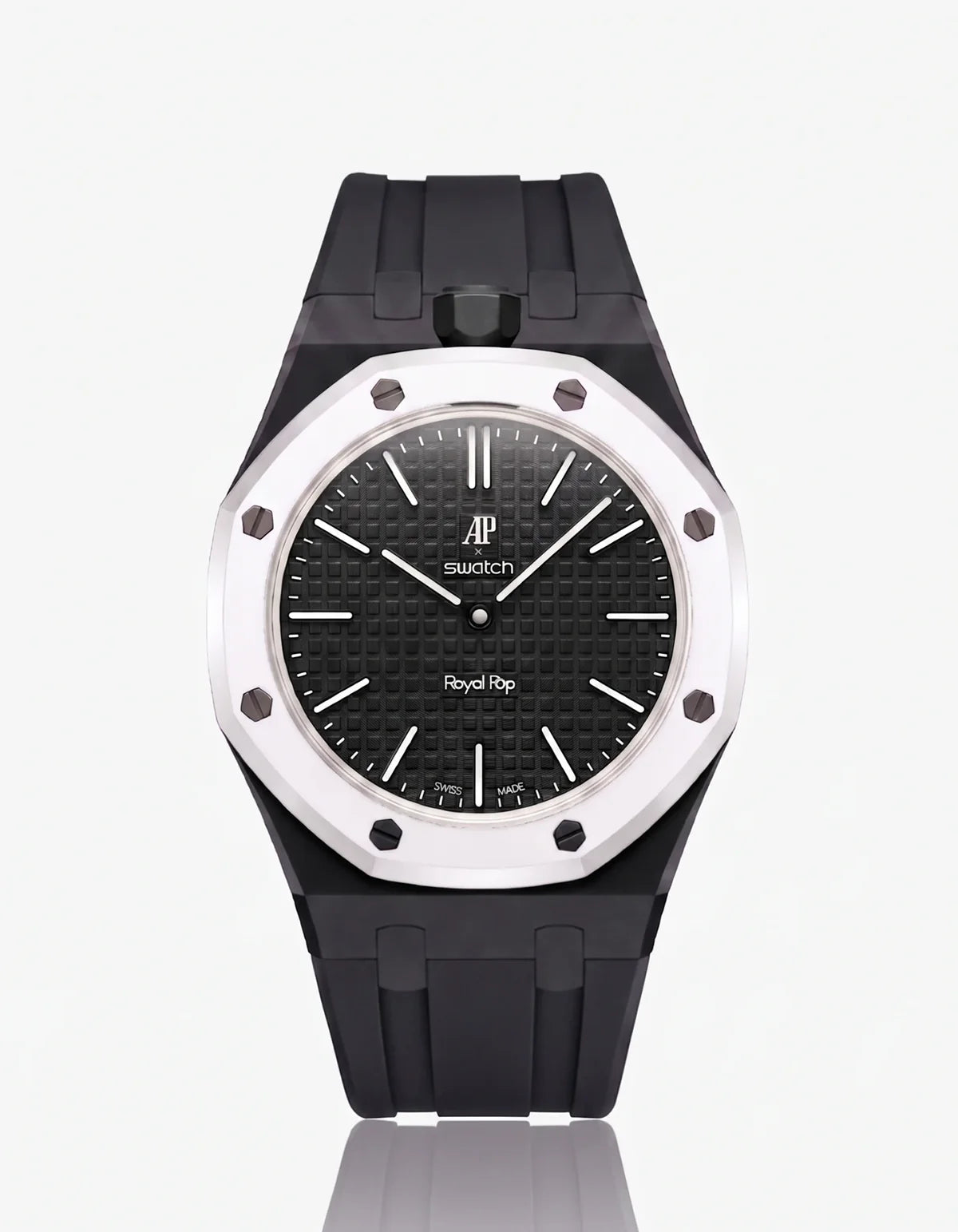 AP Swatch Royal Pop OCHO NEGRO Bio-ceramic Pocket Watch SSX03W101N
