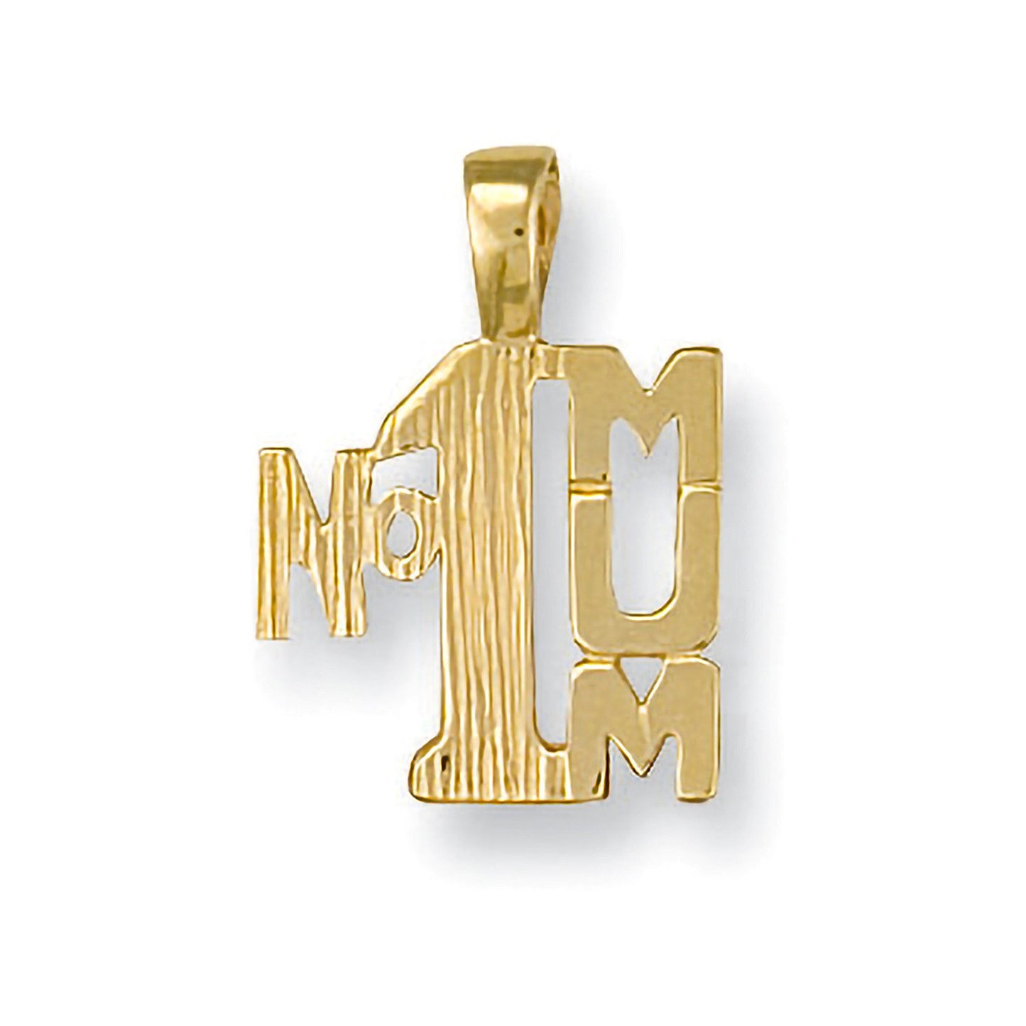 Yellow Gold No:1 Mum Pendant