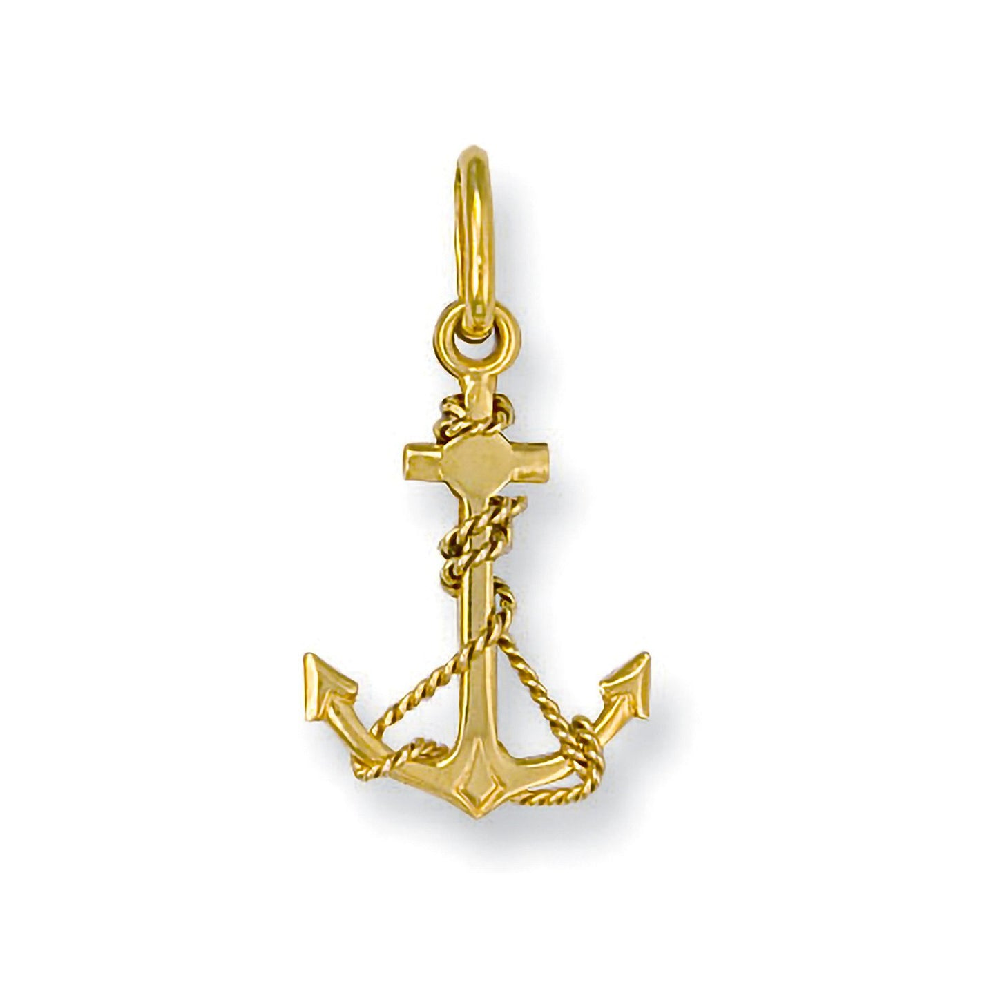 Yellow Gold Anchor Pendant