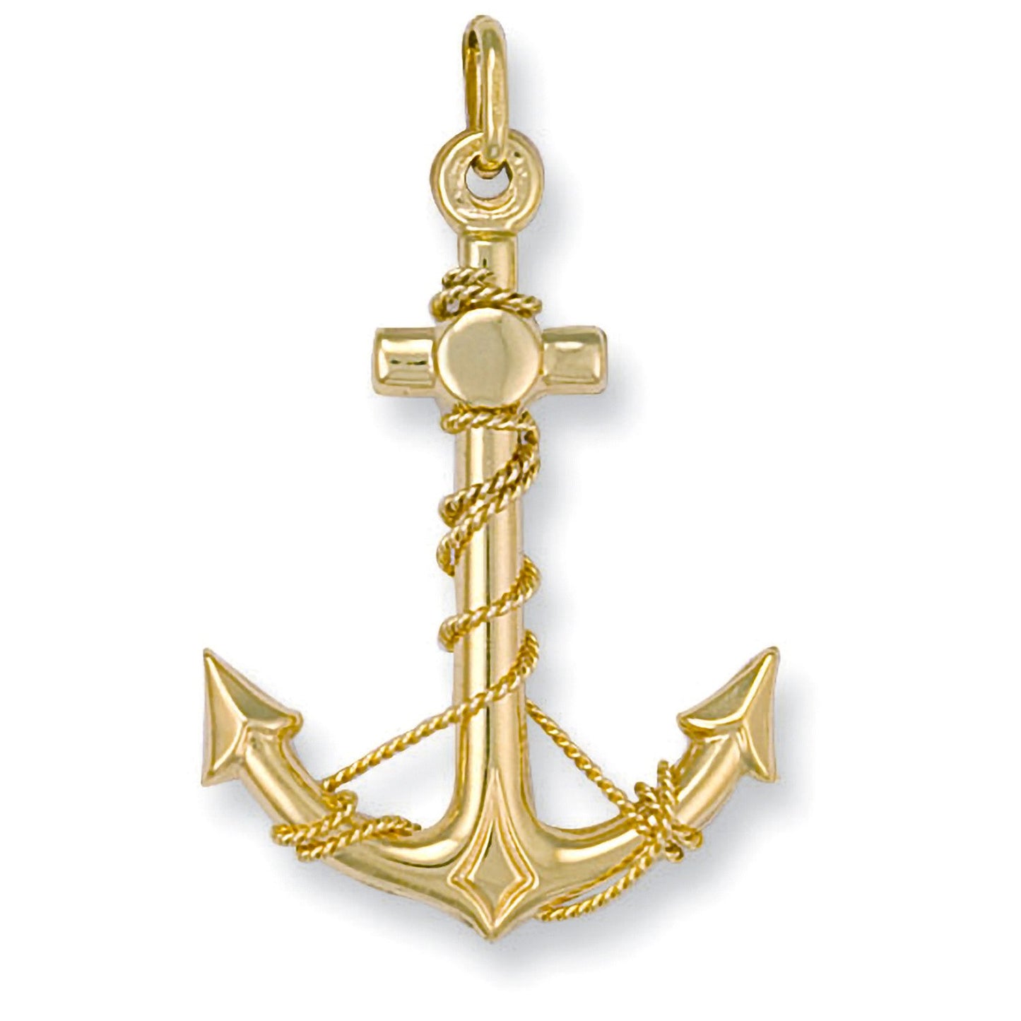 Yellow Gold Anchor Pendant