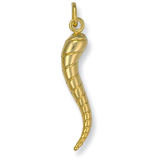 Yellow Gold Horn Of Life/horn Of Plenty Pendant