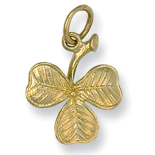 Yellow Gold 3 Leaf Clover Pendant