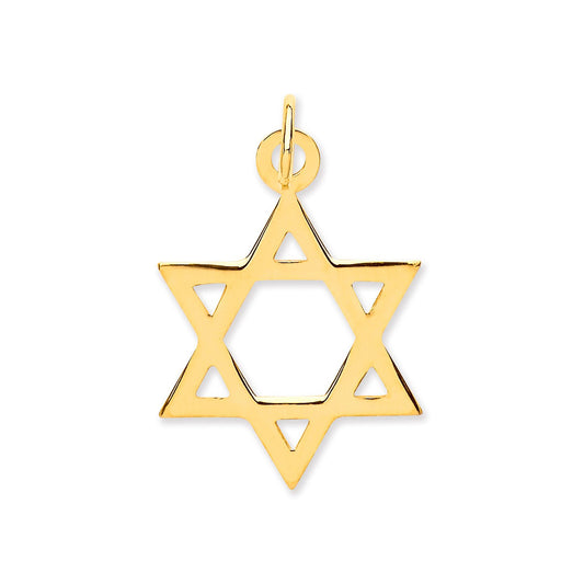Yellow Gold Star Of David Pendant