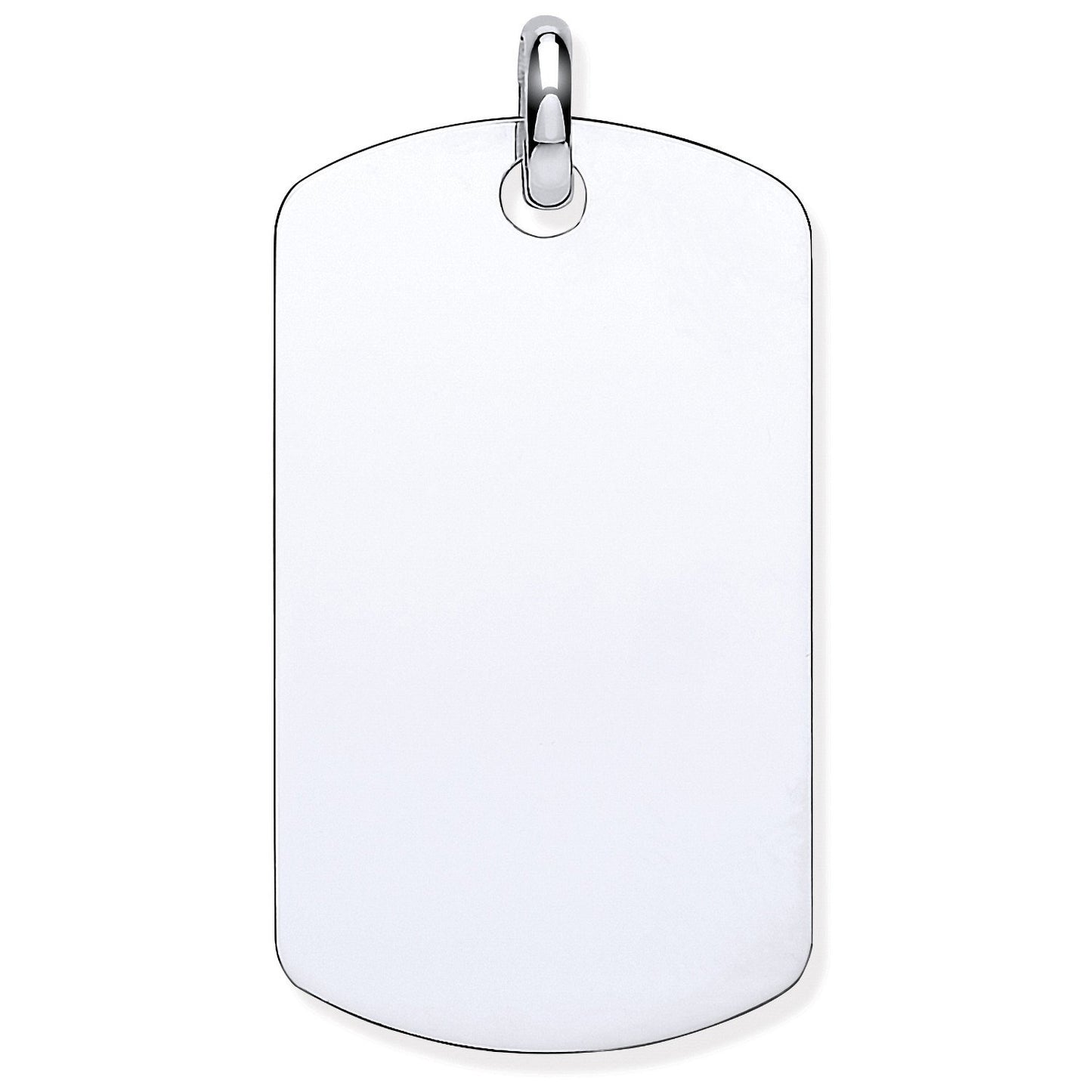 White Gold Dog Tag Pendant