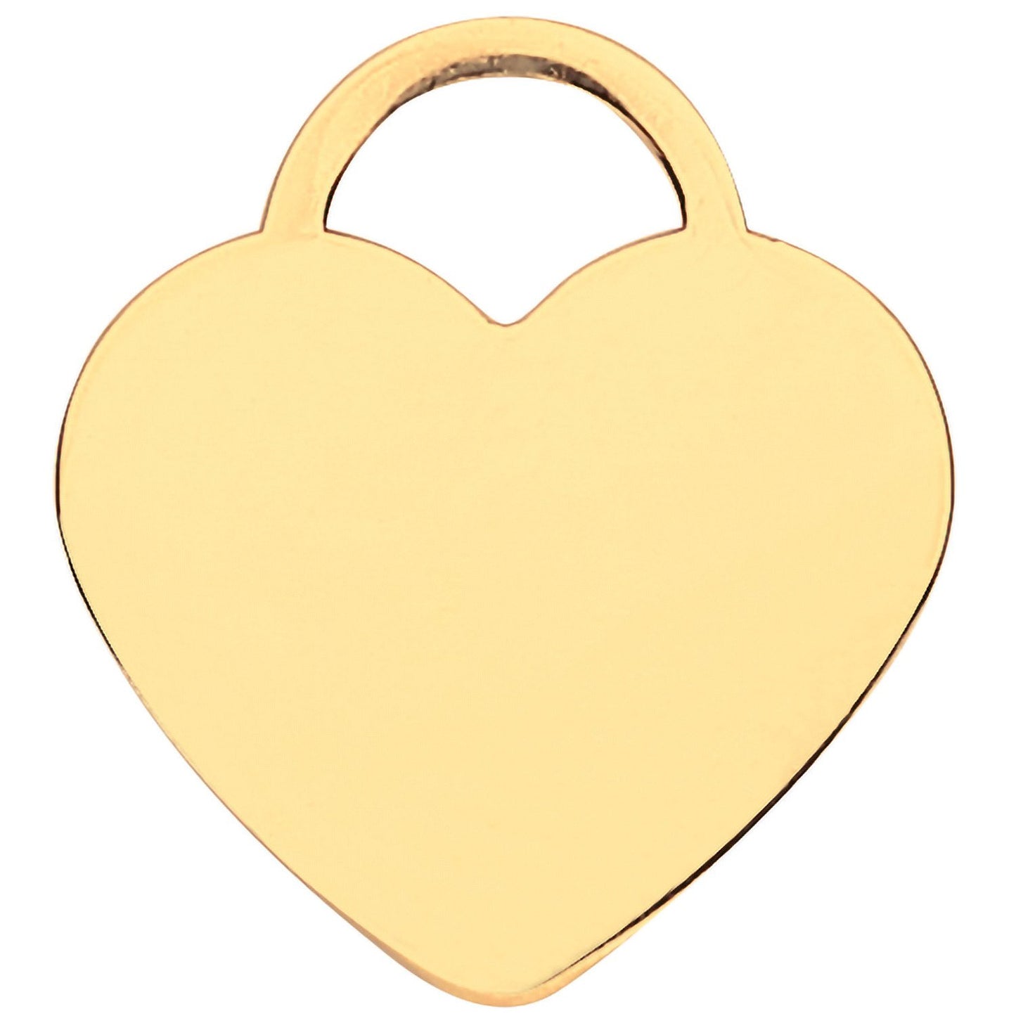 Yellow Gold Plain Heart Pendant