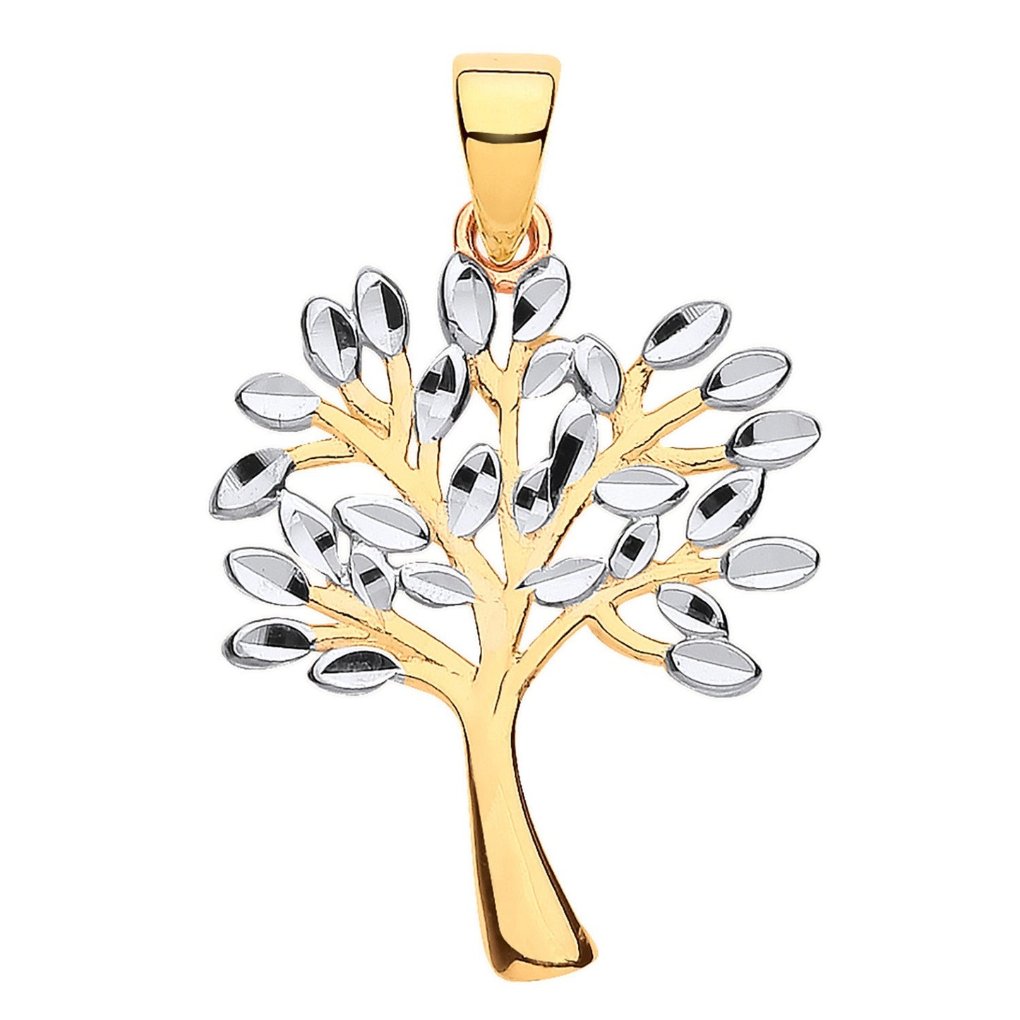 W/yellow Gold Tree Of Life Pendant