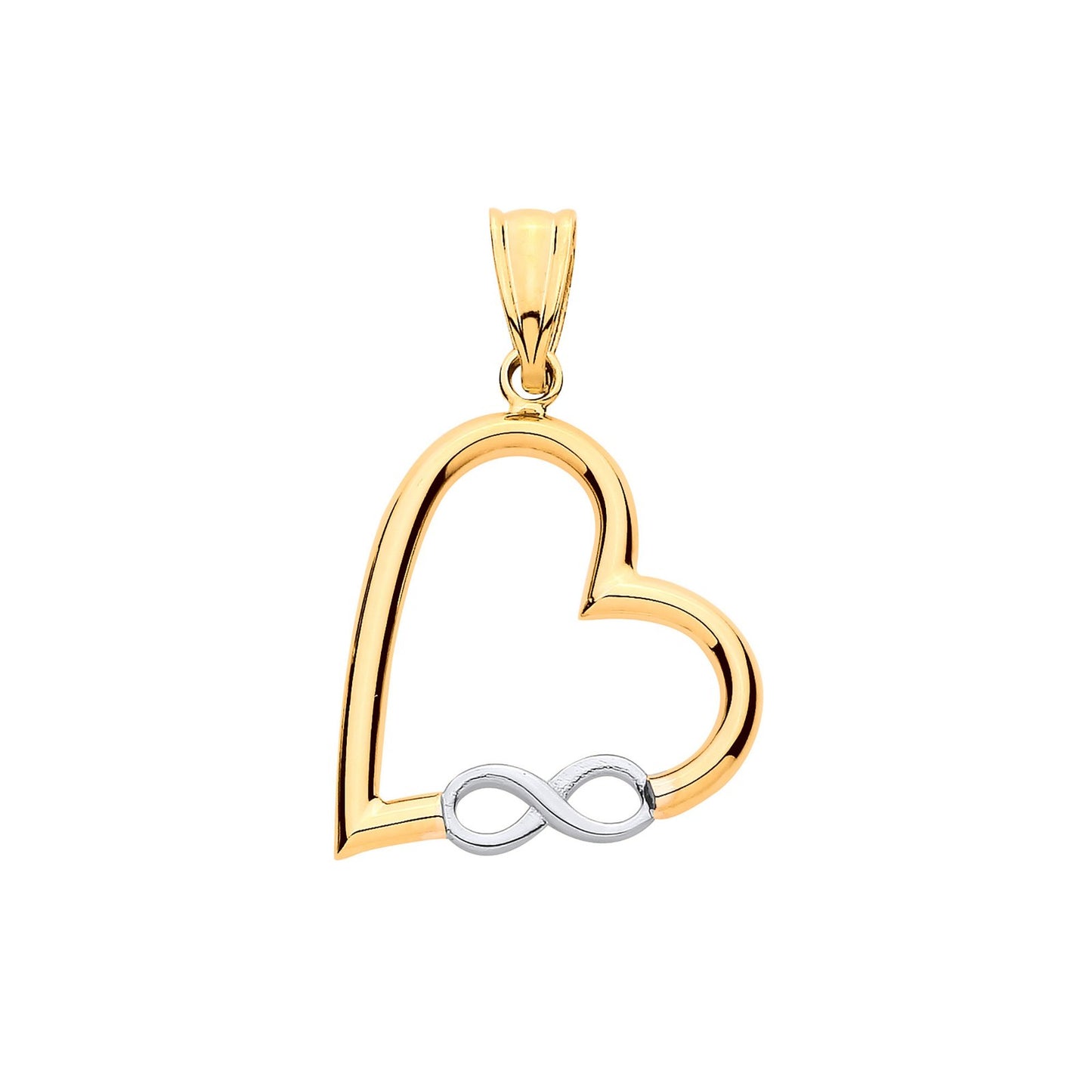 Yellow Gold Infinity Heart Pendant