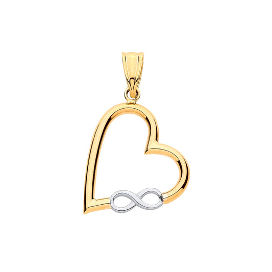 Yellow Gold Infinity Heart Pendant