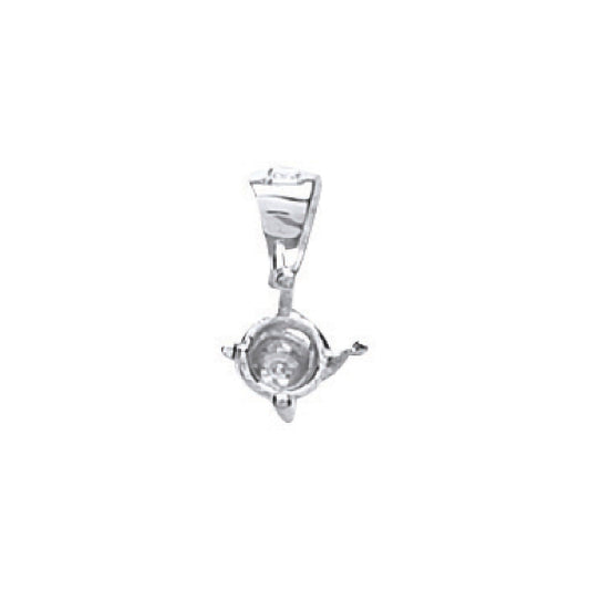 18ct White Gold Pendant Mount 0.15ct