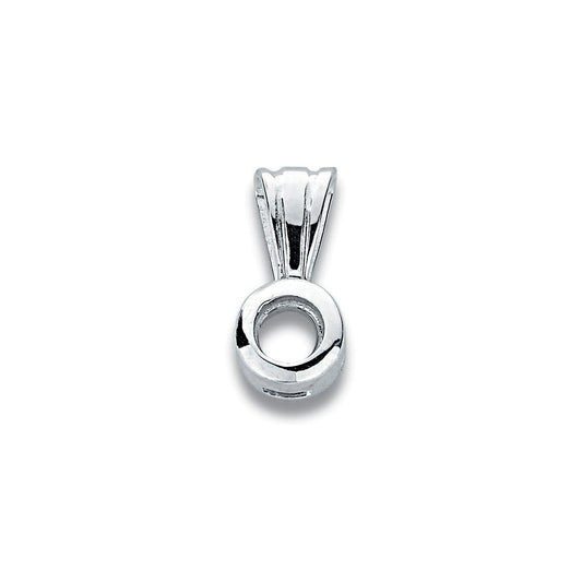 18ct White Gold Pendant Mount Rubover 0.15ct