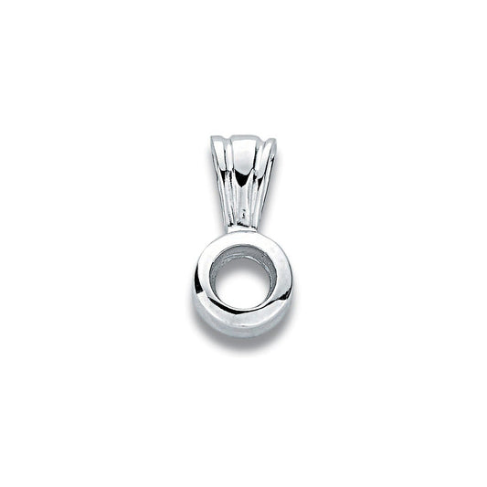 18ct White Gold Pendant Mount Rubover 0.20-0.25ct