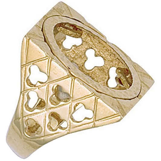 Yellow Gold (full) Square Top Sovereign Ring