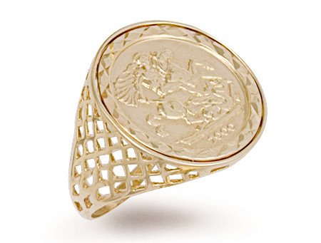 Yellow Gold (half) Coin Ring