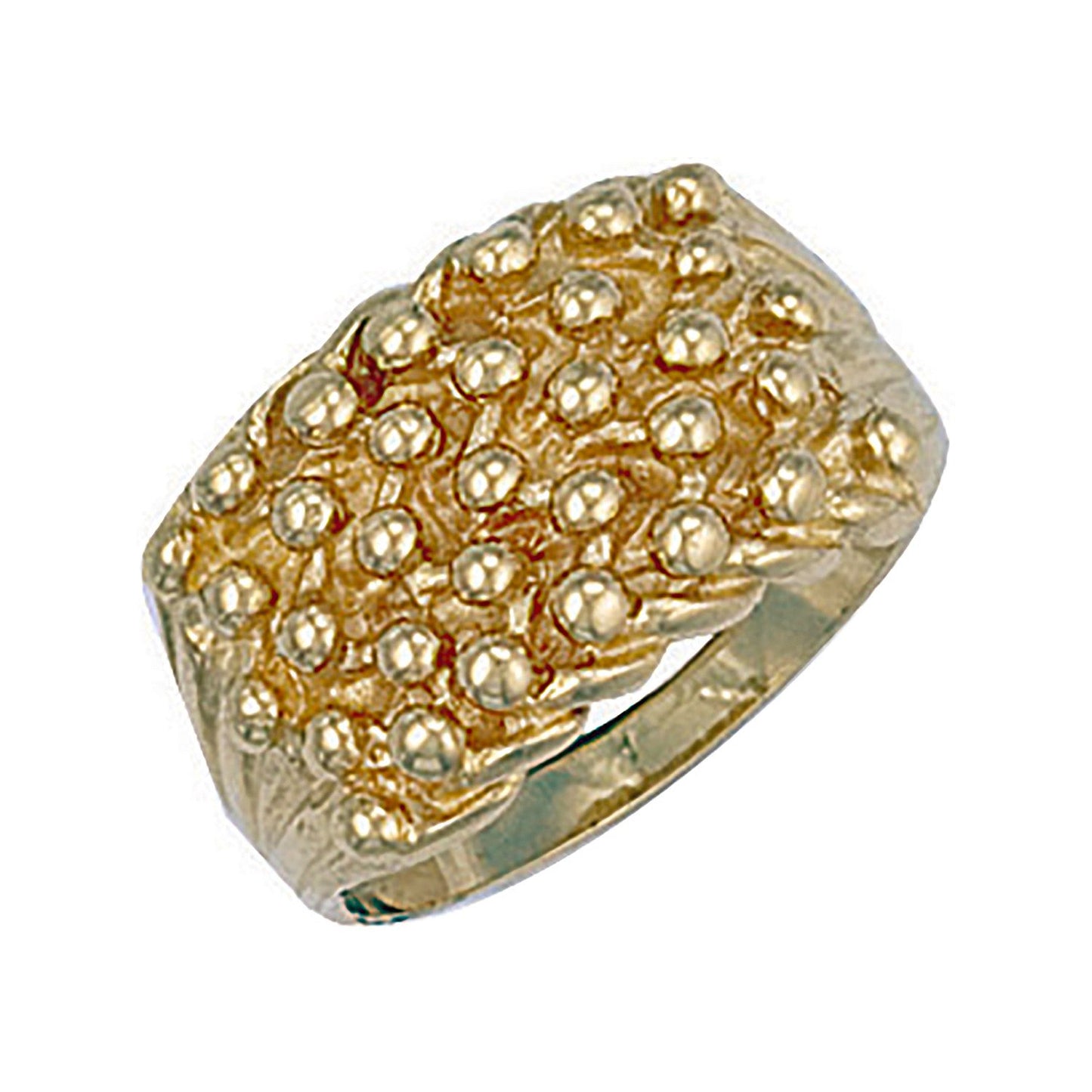 Yellow Gold Woven Back 5 Row Keeper Ring