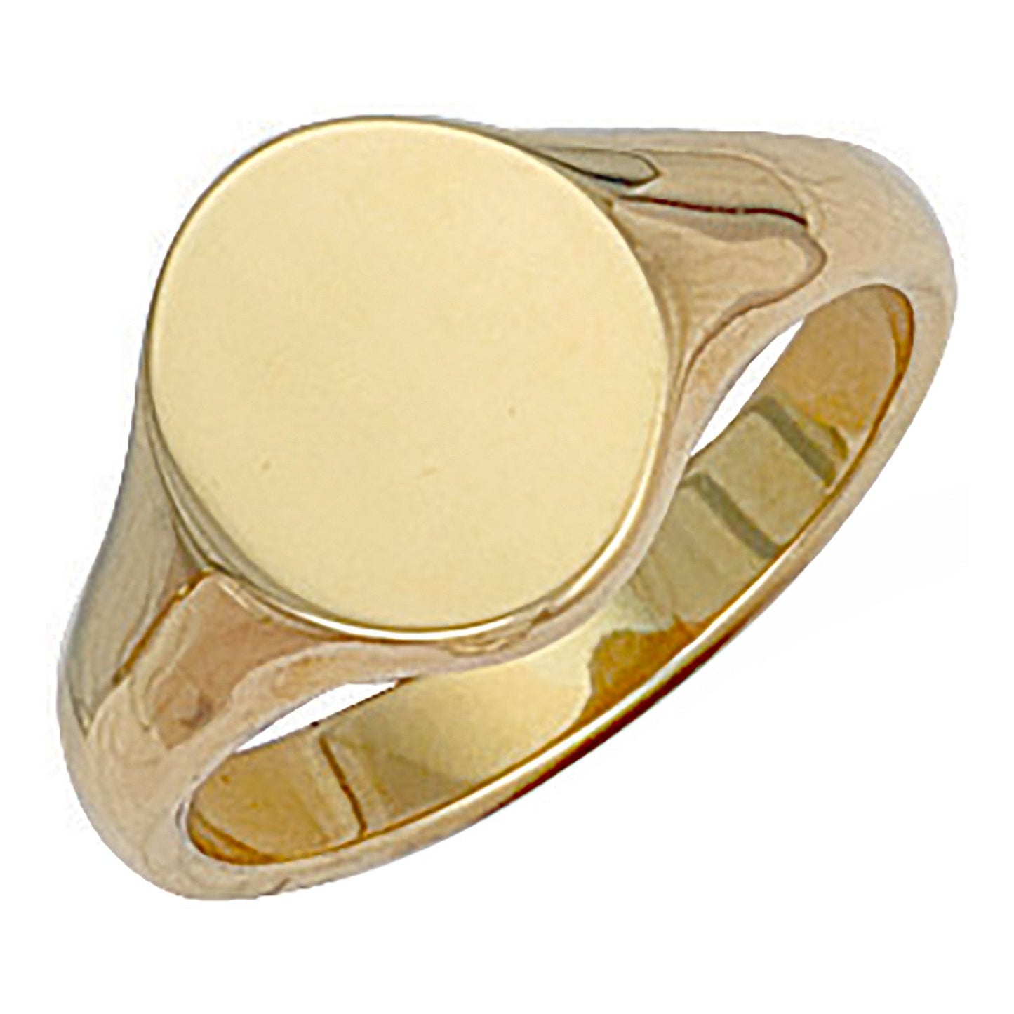 Yellow Gold Oval Plain Signet Ring