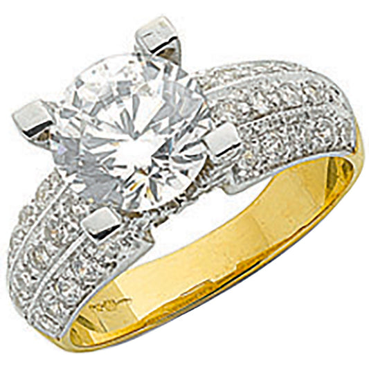 Yellow Gold Fancy Cubic Zirconia Ring
