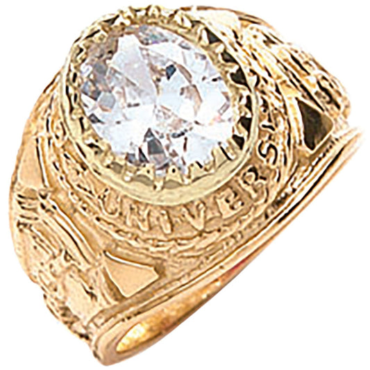 Yellow Gold Clear Cubic Zirconia Baby Collage Ring