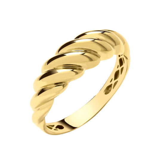 Yellow Gold Rope Ladies Ring