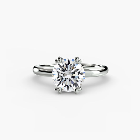 Solitaire Engagement Ring 0.50ct–3.00ct for Women with 2.40mm Band in a Timeless Classic Wedding Style | Imperial Time