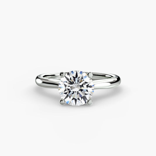 Solitaire Engagement Ring 0.50ct–3.00ct for Women with 2.40mm Band in a Timeless Classic Wedding Design | Imperial Time