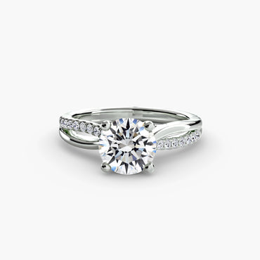 The Split Shank Pavé Solitaire