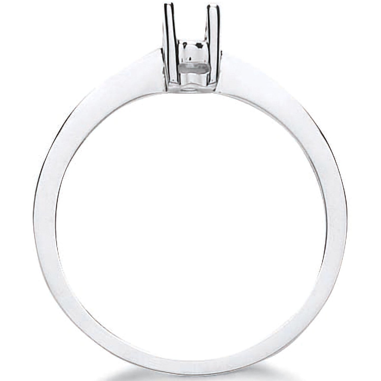 9ct White Gold Ring Mount 0.10-0.15ct - Fine Ring - Certified Authentic - Swiss Made – Luxury Jewellery by Imperial Ti