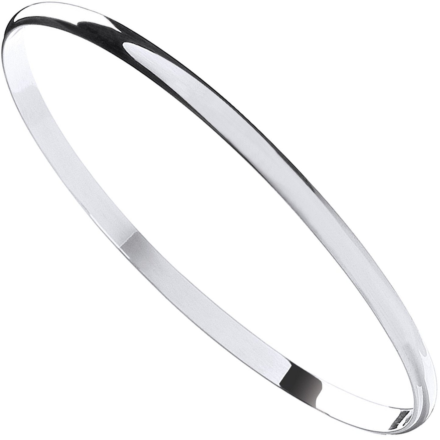 Silver 4mm D - Shaped Slave Bangle - Luxury Watch - Certified Authentic - Swiss Made – Luxury Watch by Imperial Time U
