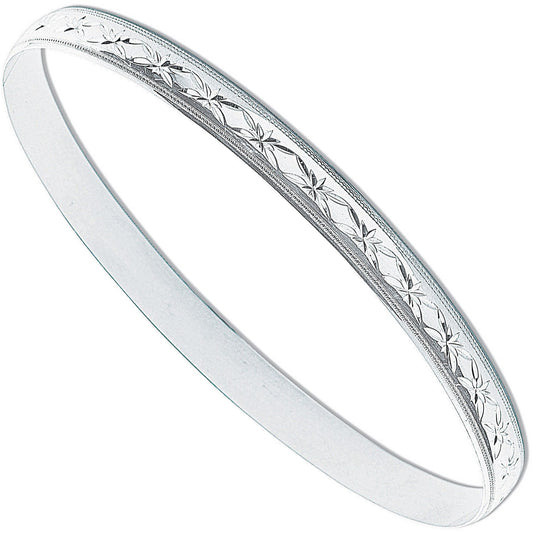Silver 6mm D/C D-Shaped Slave Bangle - Luxury Watch - Certified Authentic - Swiss Made – Luxury Watch by Imperial Time