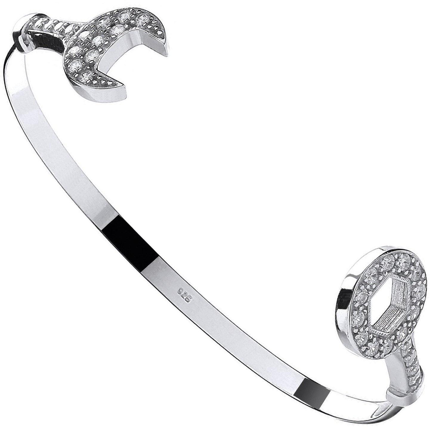 Silver Baby Cubic Zirconia Spanner Bangle - Luxury Watch - Certified Authentic - Swiss Made – Luxury Watch by Imperial