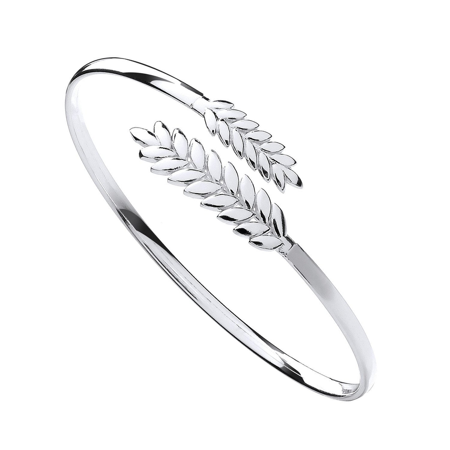 Silver Barley Leaf Ladies Bangle - Luxury Watch - Certified Authentic - Swiss Made - UK Stock – Luxury Watch by Imperi