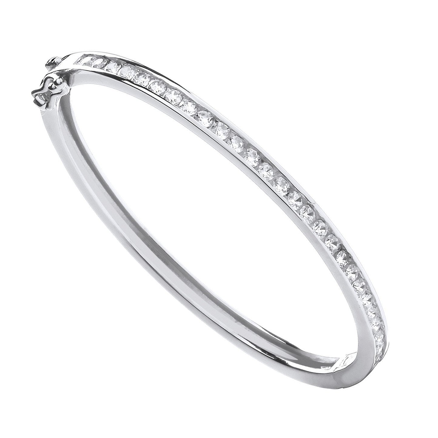 Silver Channel Set Cubic Zirconias Baby Bangle - Luxury Watch - Certified Authentic – Luxury Watch by Imperial Time UK