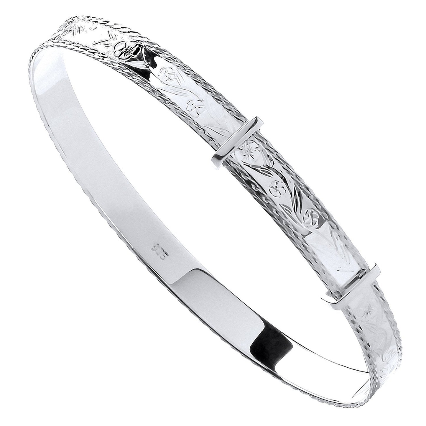 Silver 6mm Expandable Diamond Cut Bangle - Luxury Watch - Certified Authentic - Swiss Made – Luxury Watch by Imperial