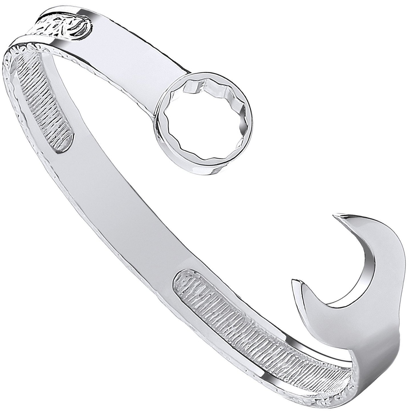 Silver Vintage Design Spanner Gents 9mm Bangle - Luxury Watch - Certified Authentic – Luxury Watch by Imperial Time UK