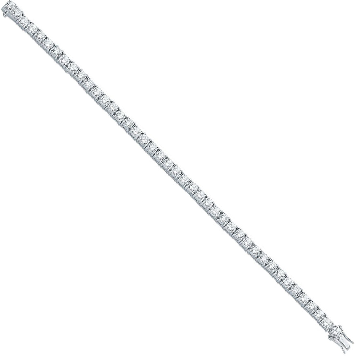 Silver 4.3mm Cubic Zirconia Tennis Bracelet - Fine Bracelet - Certified Authentic - Swiss Mad – Luxury Jewellery by Im