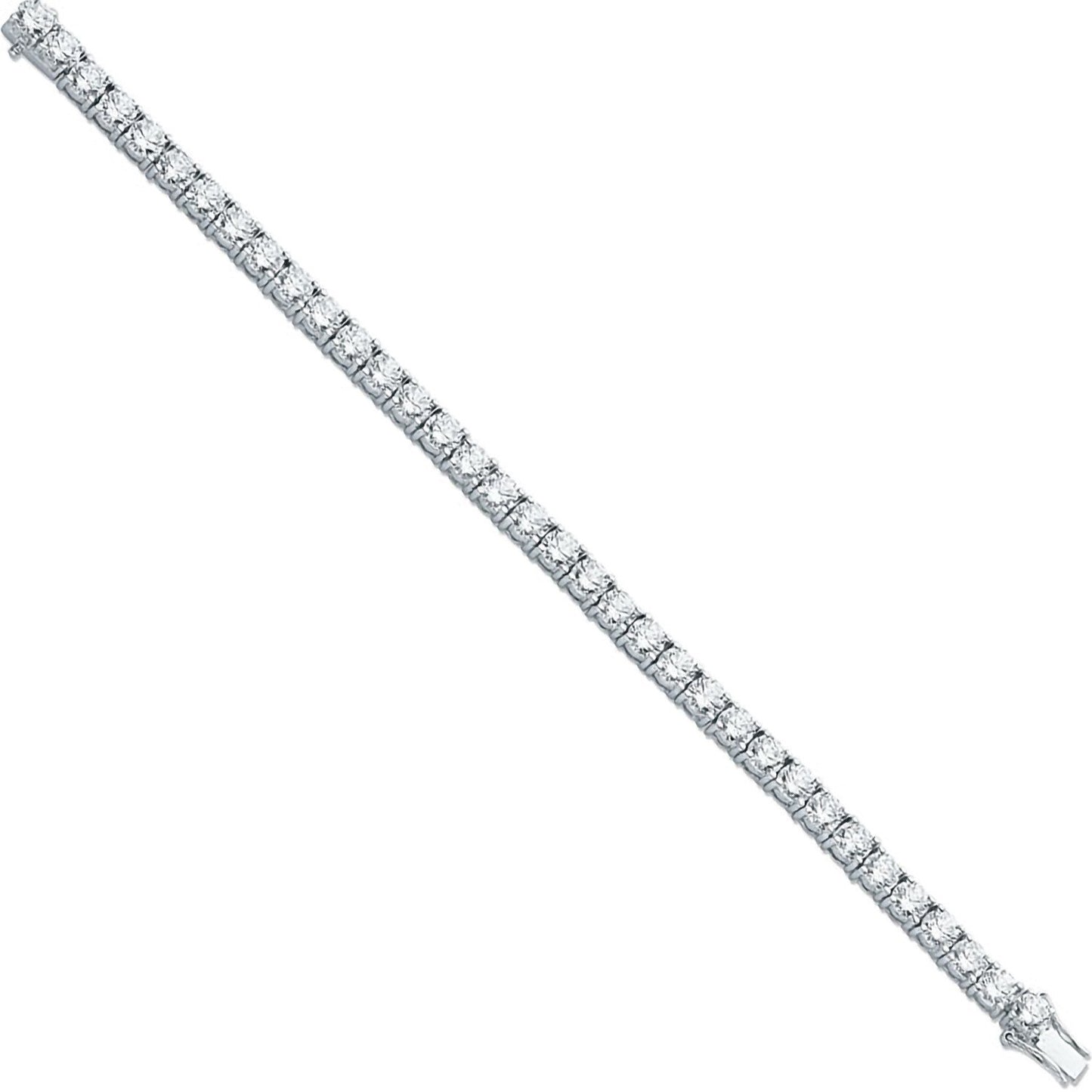 Silver 5.2mm Cubic Zirconia Tennis Bracelet - Fine Bracelet - Certified Authentic - Swiss Mad – Luxury Jewellery by Im