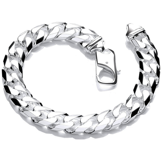 Silver 10.5mm Curb Gents 8" Bracelet - Fine Bracelet - Certified Authentic - Swiss Made – Luxury Jewellery by Imperial