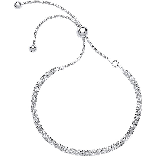 Silver Fancy Link Friendship Bracelet - Fine Bracelet - Certified Authentic - Swiss Made – Luxury Jewellery by Imperia