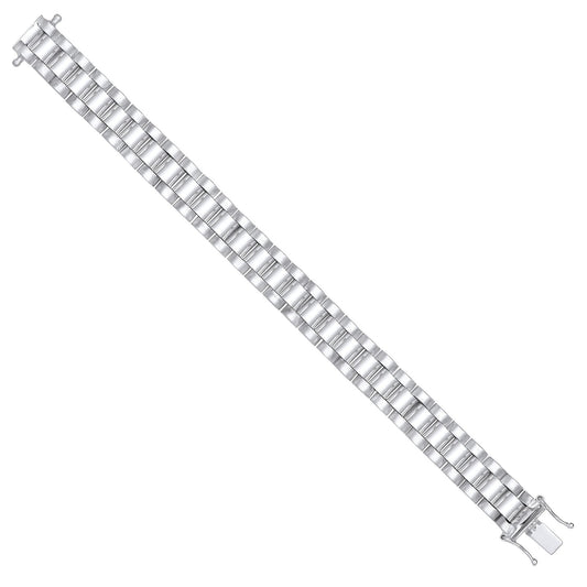 Silver 10mm Fancy Link Kids Bracelet - Fine Bracelet - Certified Authentic - Swiss Made – Luxury Jewellery by Imperial