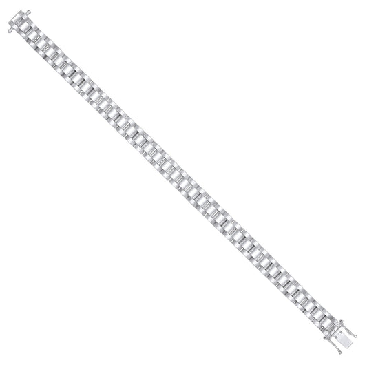 Silver 8mm Fancy Link Ladies Bracelet - Fine Bracelet - Certified Authentic - Swiss Made – Luxury Jewellery by Imperia