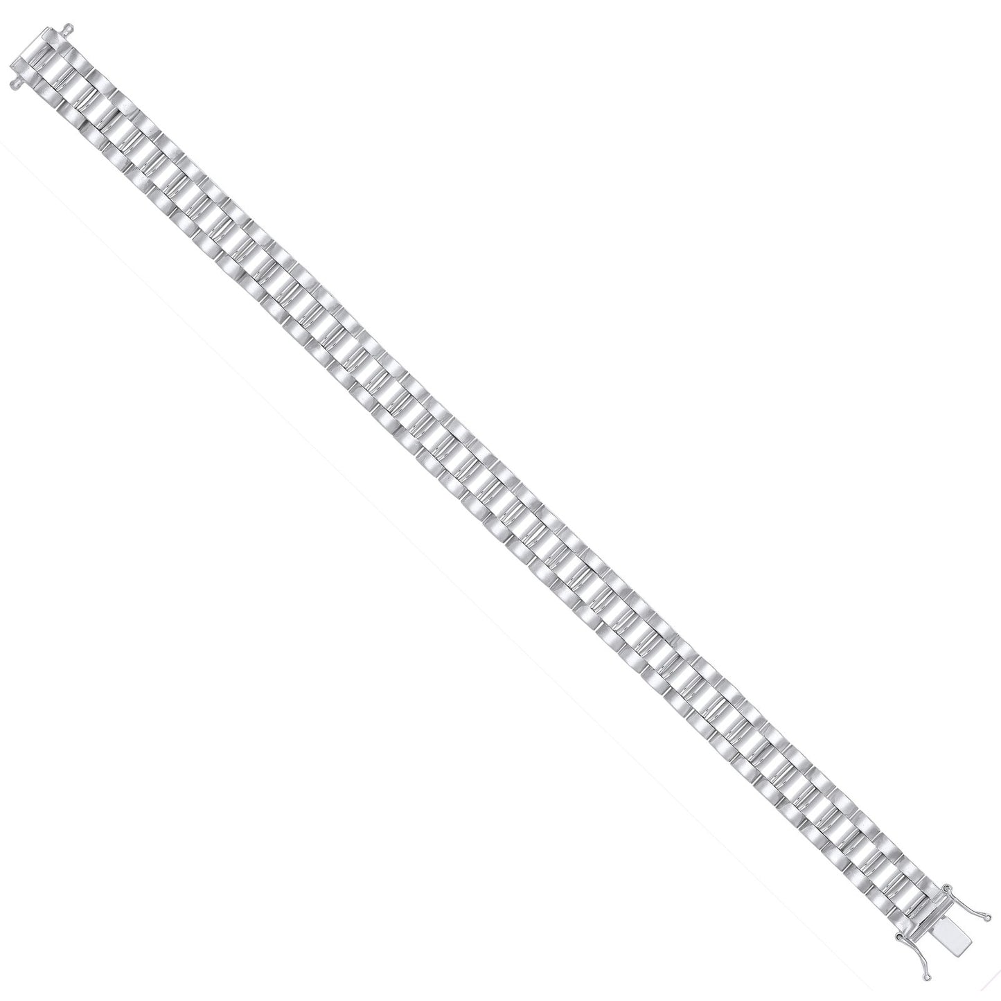 Silver 10mm Fancy Link Gents Bracelet - Fine Bracelet - Certified Authentic - Swiss Made – Luxury Jewellery by Imperia