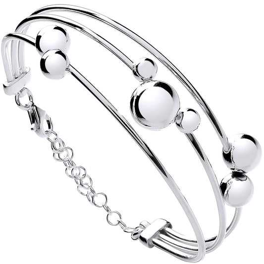 Silver Tube & Ball Bracelet with Safety Chain - Fine Bracelet - Certified Authentic – Luxury Jewellery by Imperial Tim