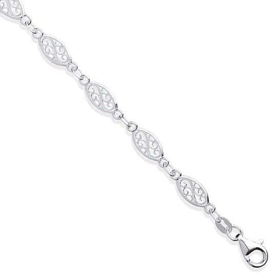 Silver Filigree Ladies Bracelet - Fine Bracelet - Certified Authentic - Swiss Made - UK Stock – Luxury Jewellery by Im