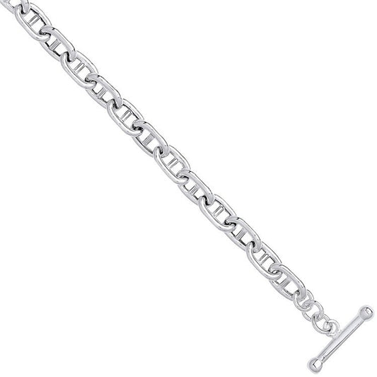 Silver 6mm Anchor Chain T-Bar Ladies Bracelet - Fine Bracelet - Certified Authentic – Luxury Jewellery by Imperial Tim