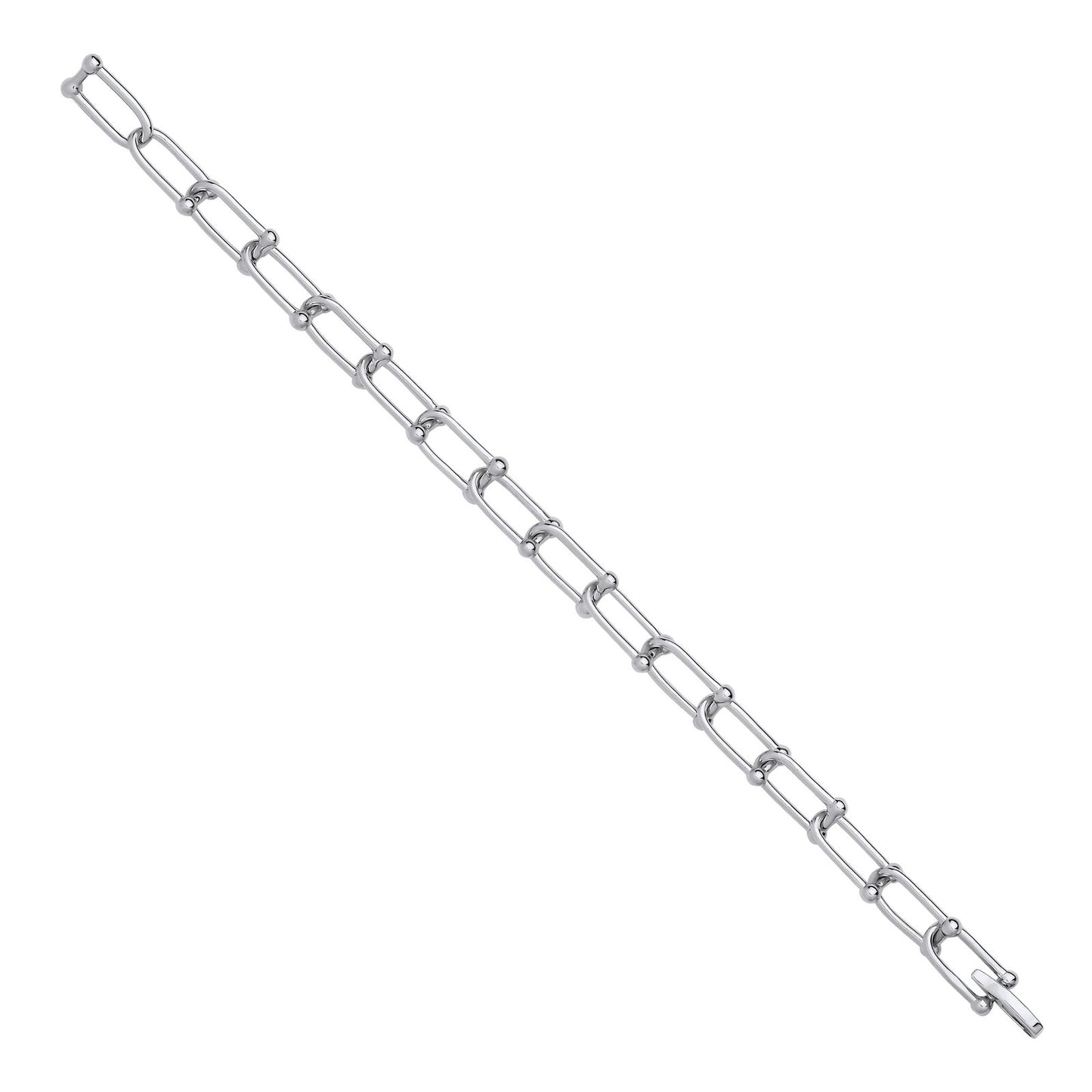 Silver Bike Lock Link Ladies Bracelet - Fine Bracelet - Certified Authentic - Swiss Made – Luxury Jewellery by Imperia
