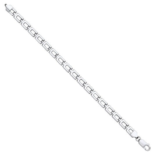 Silver 6mm Open Link Chain Bracelet - Fine Bracelet - Certified Authentic - Swiss Made – Luxury Jewellery by Imperial