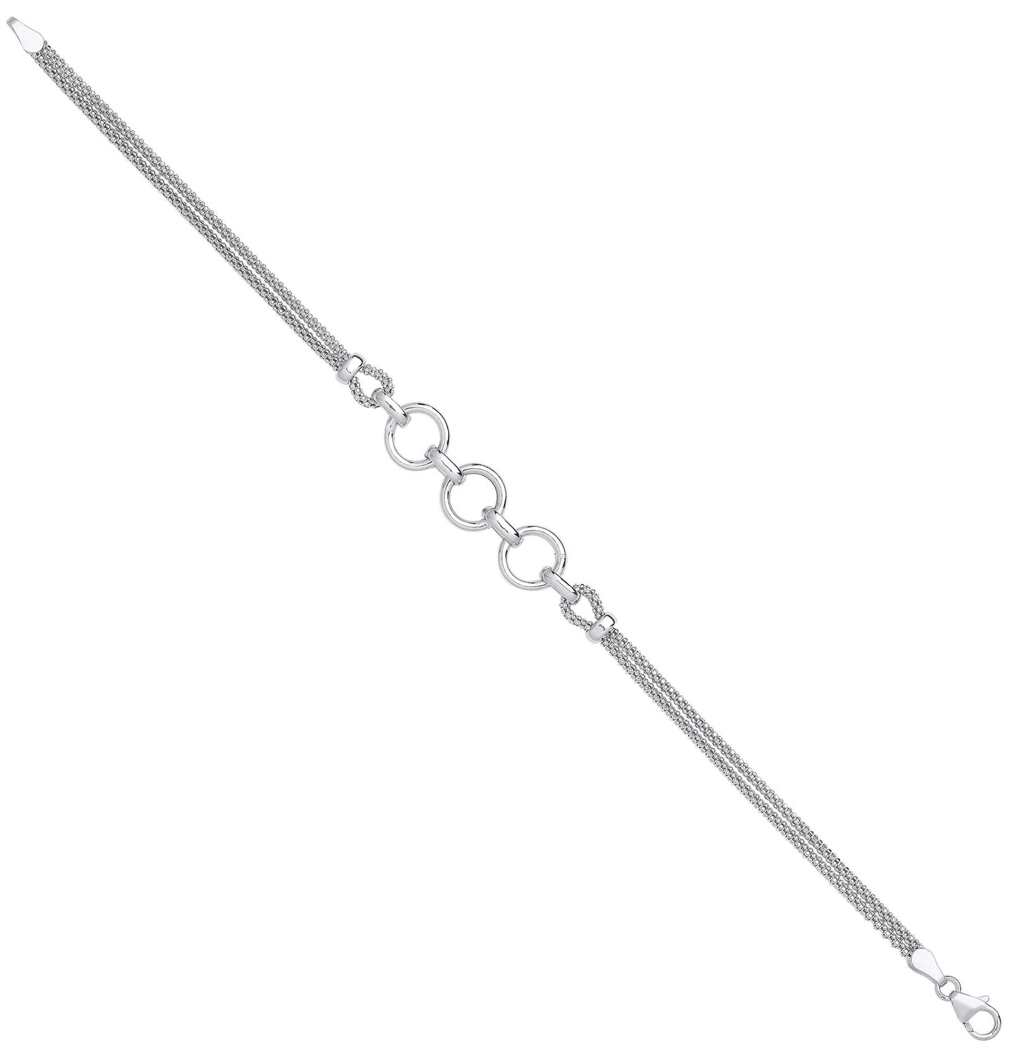 Silver Circles Ladies Bracelet - Fine Bracelet - Certified Authentic - Swiss Made - UK Stock – Luxury Jewellery by Imp