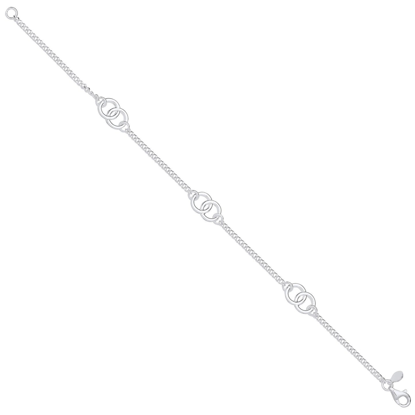Silver Entwined Circles Ladies Bracelet - Fine Bracelet - Certified Authentic - Swiss Made – Luxury Jewellery by Imper