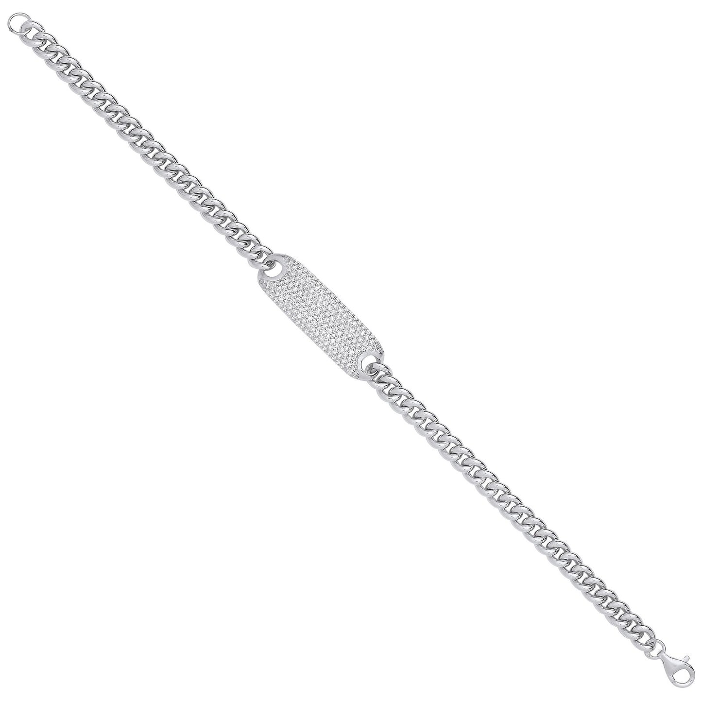 Silver 5.0mm Curb Id Ladies Bracelet - Fine Bracelet - Certified Authentic - Swiss Made – Luxury Jewellery by Imperial